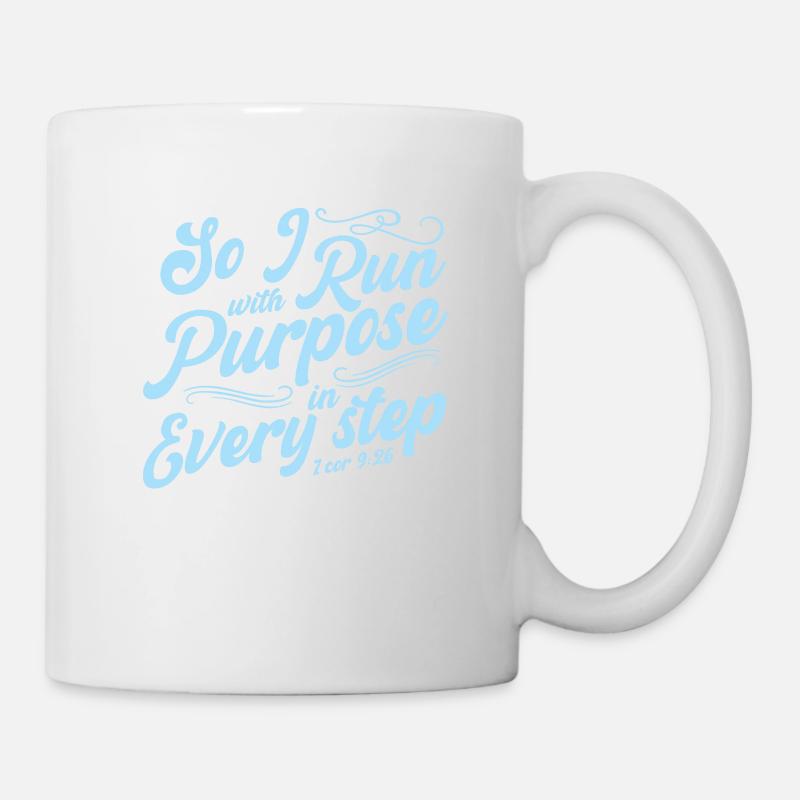 Courir avec un but Aimer la course de fond - Mug blanc - blanc
