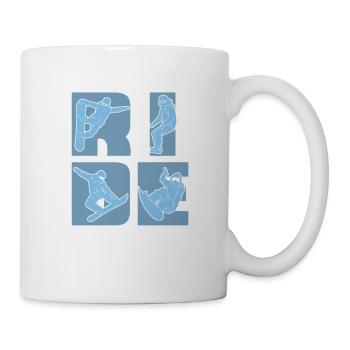 Snowboardfahrt Für Snowboarder - Tasse - Weiß - Rechts