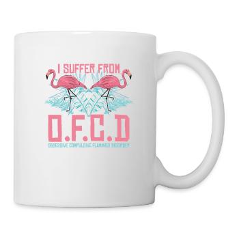 I Suffer Under O.f.c.d Flamingo Lover Bird Lover - Mug - white - Right