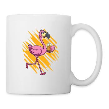 Buveur de bière Flamingo - Mug blanc - blanc - Droite