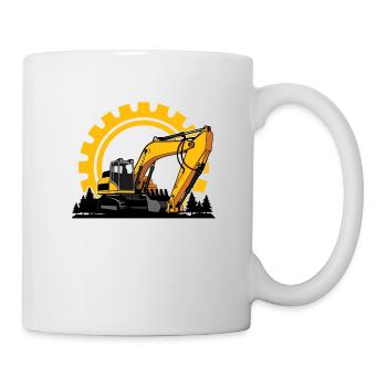 I Dig My Job For Excavator Drivers - Mug - white - Right