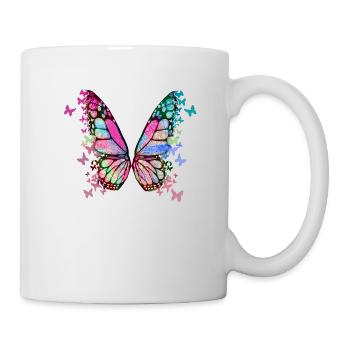 schmetterling ,bunt,graffiti,malerei - Tasse - Weiß - Rechts