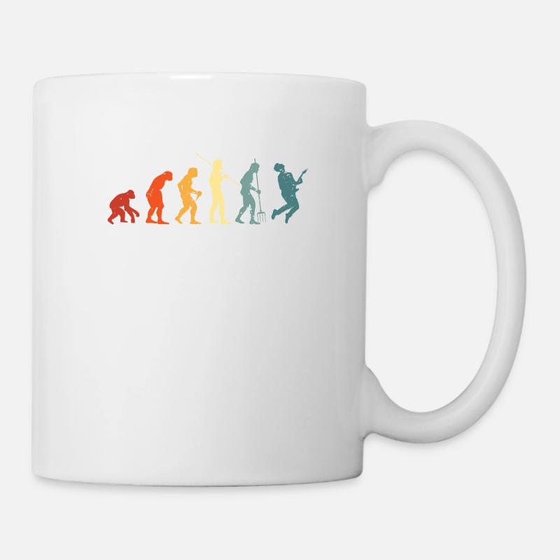 Guitar Evolution Guitar Lovers Guitariste - Mug blanc - blanc