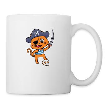 Purrate Pirate Costume Chat Amoureux Mignon - Mug blanc - blanc - Droite