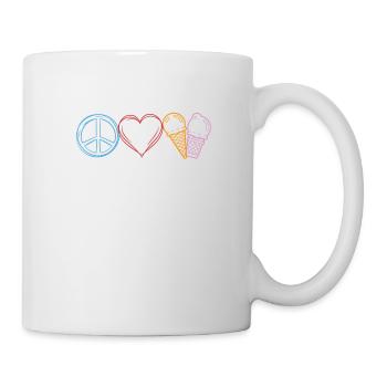 Friedensliebes-eiscreme-gelato-liebhaber - Tasse - Weiß - Rechts