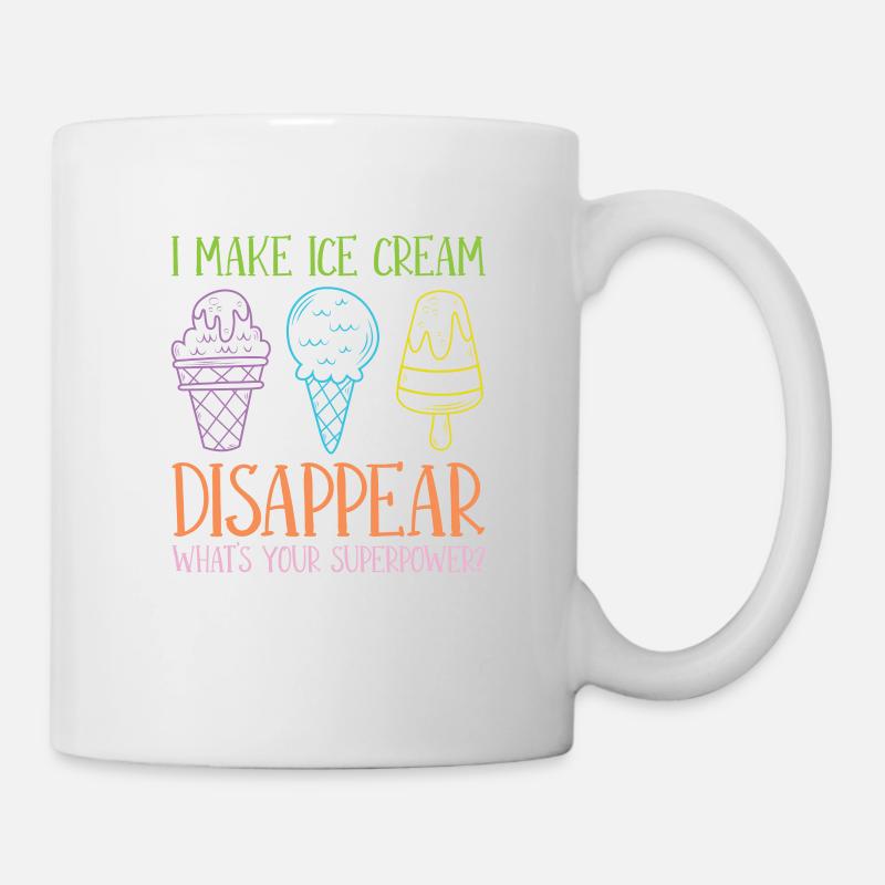 Je fais disparaître la glace Qu’est-ce que tu es - Mug blanc - blanc