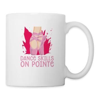 Compétences en danse sur la ballerine de pointe - Mug blanc - blanc - Droite