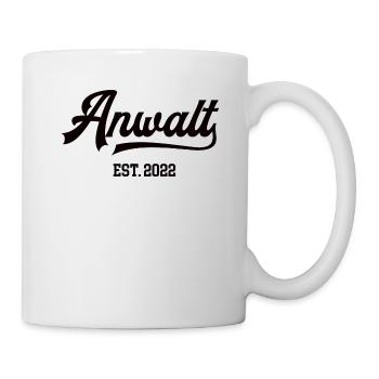 Anwalt est. 2022 Rechtsanwalt Recht Jura Jurist - Tasse - Weiß - Rechts