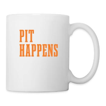 Pit Happens Saut à la perche - Mug blanc - blanc - Droite