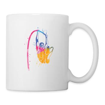 Stabhochsprung Bunter Splatter-stabhochsprung - Tasse - Weiß - Rechts