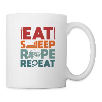 Eat sleeping rope Repeat skipping rope - Mug - white - Right