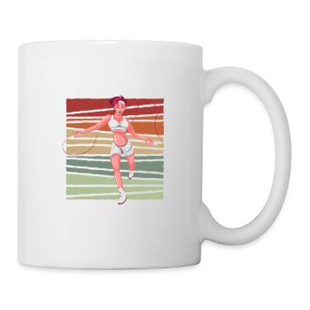 Ne sautez jamais la corde à sauter rétro - Mug blanc - blanc - Droite