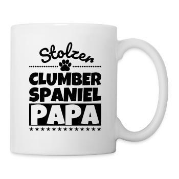 Clumber-Spaniel lustig Herrchen Hund - Tasse - Weiß - Rechts