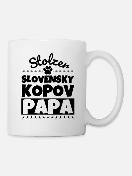 Slovensky Kopov lustig Herrchen Hund - Tasse - Weiß