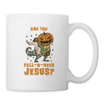 Are you Fall-o-ween Jesus? Christian Halloween - Mug - white - Right