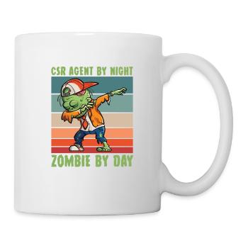 Csr-agent Bei Nacht Zombie Bei Tag Kundenservice - Tasse - Weiß - Rechts