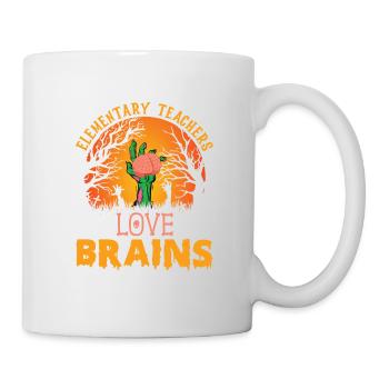 Elementarlehrer Lieben Brains Grundschule - Tasse - Weiß - Rechts