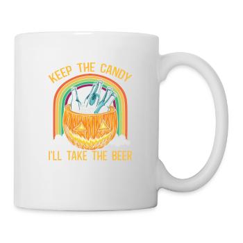 Garde les bonbons, je vais prendre la bière - Mug blanc - blanc - Droite