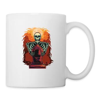Skelett-grabstein-halloween-kostüm Halloween - Tasse - Weiß - Rechts
