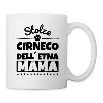 Stolze Cirneco dell Etna MamaStolze Cirneco dell E - Tasse - Weiß - Rechts