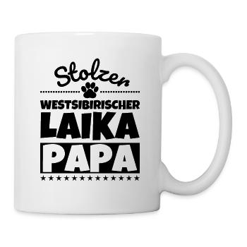 Westsibirischer Laika lustig Herrchen Hund - Tasse - Weiß - Rechts