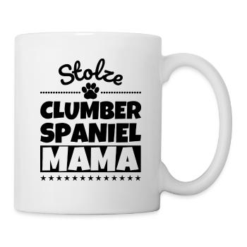 Stolze Clumber-Spaniel Mama - Tasse - Weiß - Rechts