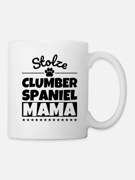 Stolze Clumber-Spaniel Mama - Tasse - Weiß