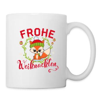 Frohe Weihnachten - Baby Fuchs Fest Geschenk - Tasse - Weiß - Rechts