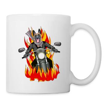 Fire Malinois - Mug - white - Right