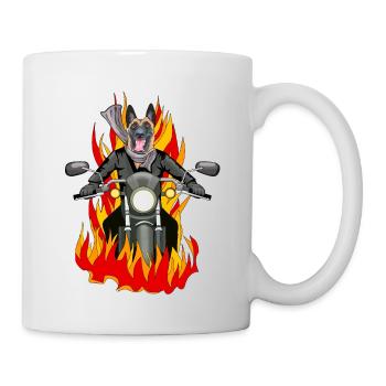Rechtes Malinoisfeuer - Tasse - Weiß - Rechts