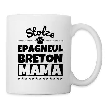 Stolze Epagneul Breton Mama - Tasse - Weiß - Rechts