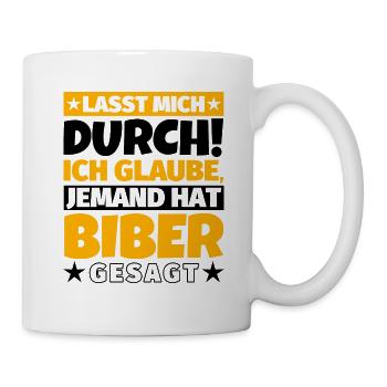 Biber - Tasse - Weiß - Rechts