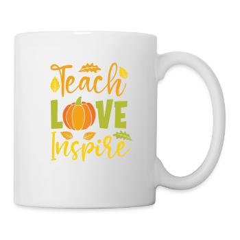 Teach Love Inspire Thanksgiving Teacher Educator - Mug - white - Right