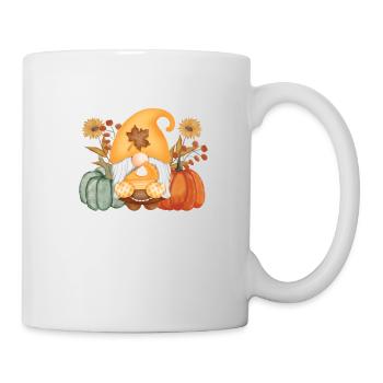 Gnome Thanksgiving Saison d’automne Citrouille de dinde - Mug blanc - blanc - Droite