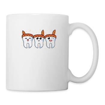 Dental Crew Thanksgiving Zahnarzt Dental - Tasse - Weiß - Rechts