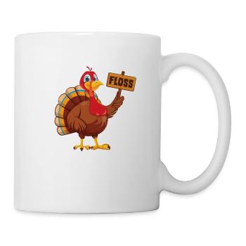 Dental Floss Dinde Dentiste Dental Tech Citrouille - Mug blanc - blanc - Droite
