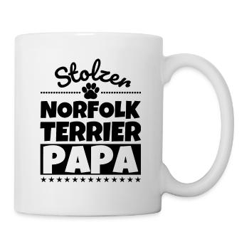 Norfolk-Terrier lustig Herrchen Hund - Tasse - Weiß - Rechts