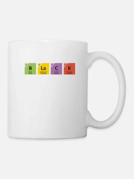 Tableau périodique noir Histoire des Noirs - Mug blanc - blanc