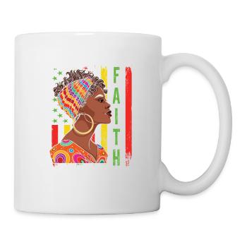 Foi Histoire des Noirs Afro-Américain Juneteenth - Mug blanc - blanc - Droite