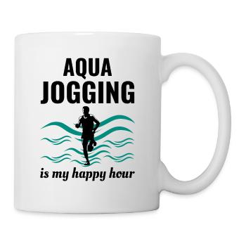 Deep Water Aqua jogging Pool Running Fitness - Mug - white - Right