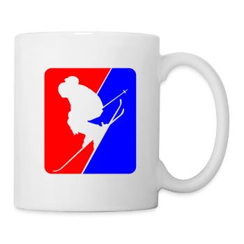 Ski Alpin Freeride Skiing | Farben änderbar - Tasse - Weiß - Rechts