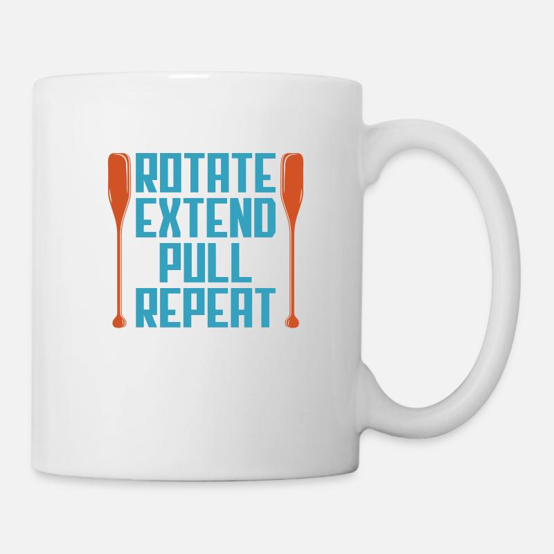 Faire pivoter Développer Répéter - Mug blanc - blanc