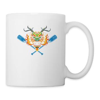 Cerf-volant et pagaie dragon bateau course pagayeur - Mug blanc - blanc - Droite