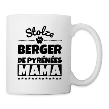 Stolze Berger de Pyrénées Mama - Tasse - Weiß - Rechts