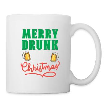 Merry Drunk I'm Christmas Xmas Yulitede Krippe - Tasse - Weiß - Rechts