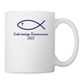 Erste Heilige Kommunion 2023 1. Erstkommunion - Tasse - Weiß - Rechts
