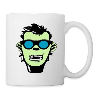 Illustration comique cool d’un zombie - Mug blanc - blanc - Droite