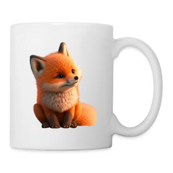 Fox sitting - Mug - white - Right