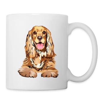 cocker spaniel - Mug blanc - blanc - Droite