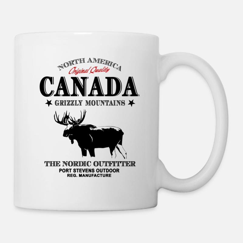 Canada - Élan - Mug blanc - blanc